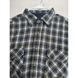 Northwest Territory Cotton Flannel Shirt XL Men's Green Plaid Hong Kong Grunge